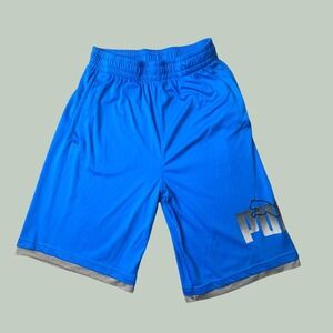 Puma Shorts Kids L (14-16) Blue Athletic Basketball PBS23-05840 Logo Pockets